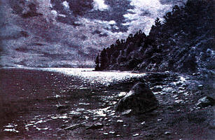 Летняя ночь на Байкале. Картина Б.Лебединского.